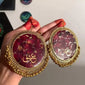 Rose petal preserved Jhumka