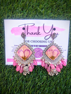 Pink Rosemarry Jhumka