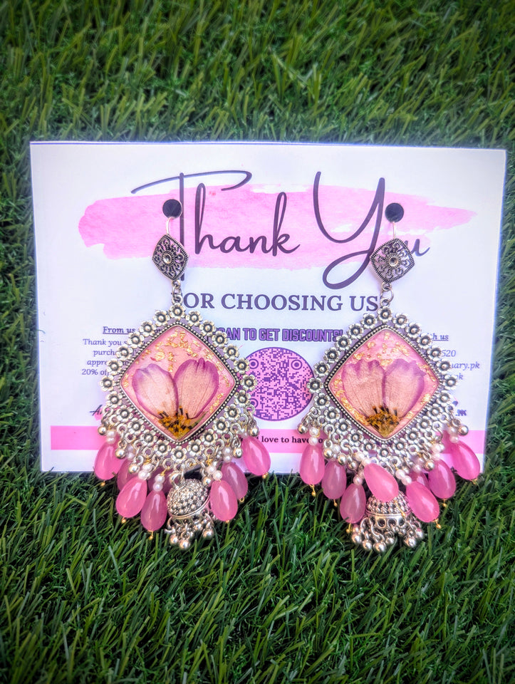 Pink Rosemarry Jhumka