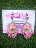 Pink Rosemarry Jhumka