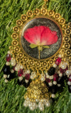 Black-base Rose Jhumka